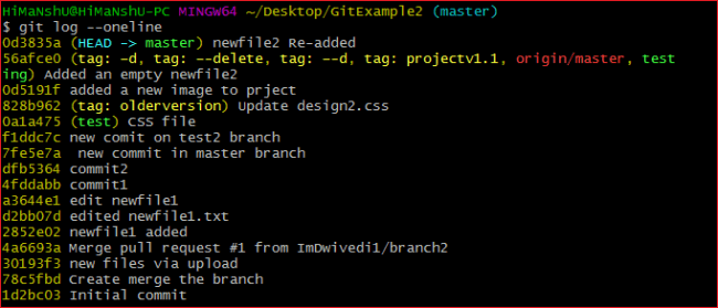 Git log 1