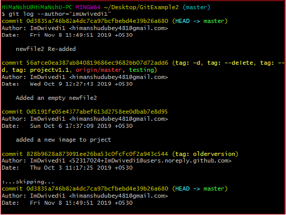 Git log 8