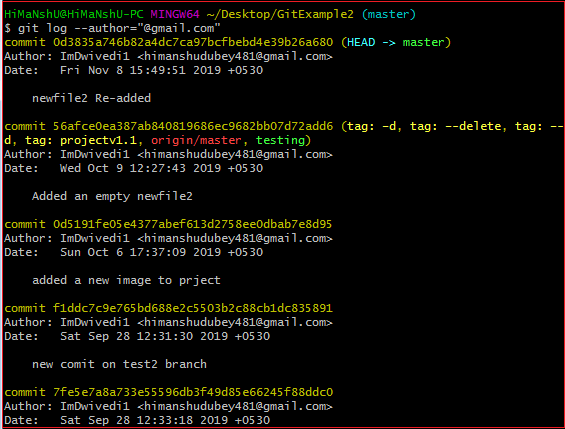 Git log 9