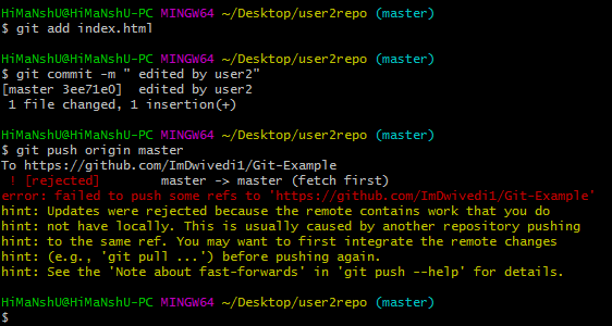 Git Merge and Merge Conflict