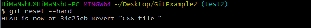 Git Reset