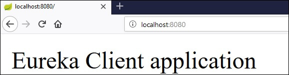 Eureka Client Application Output