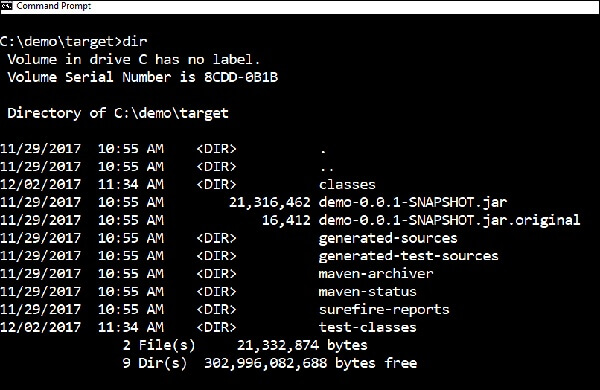 Maven JAR File Target Directory