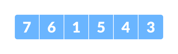 initial array for merge sort