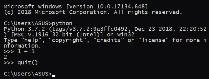 Run Python in Command Prompt Run Python in Immediate mode