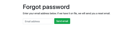 reset password field for your secure reset password workflow