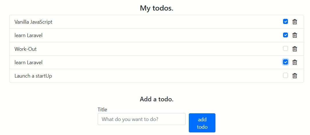 A Restful API Todo List