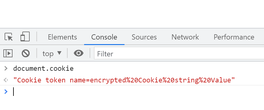 Browser console