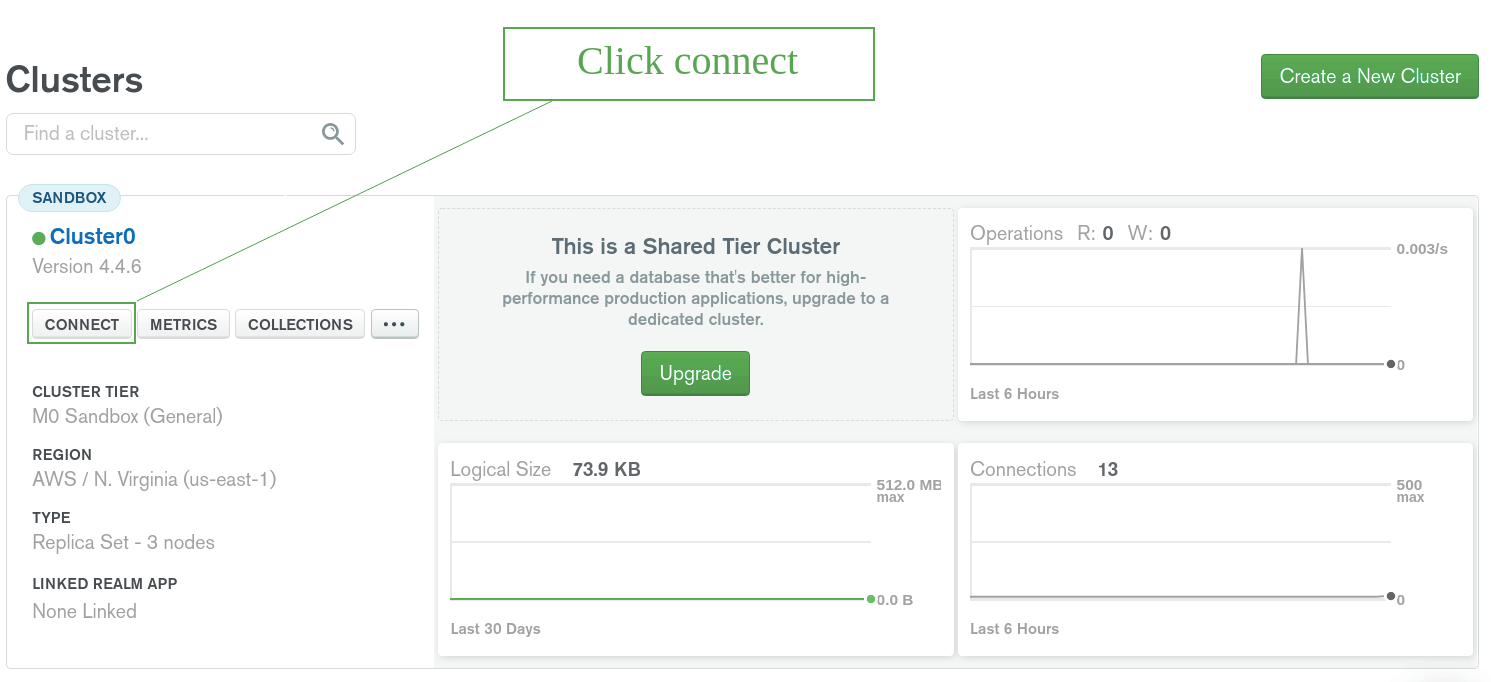 Connect to cluster