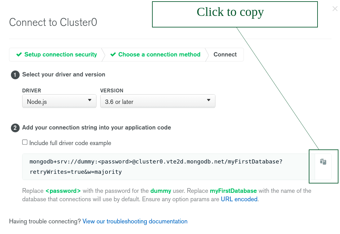 Connection string