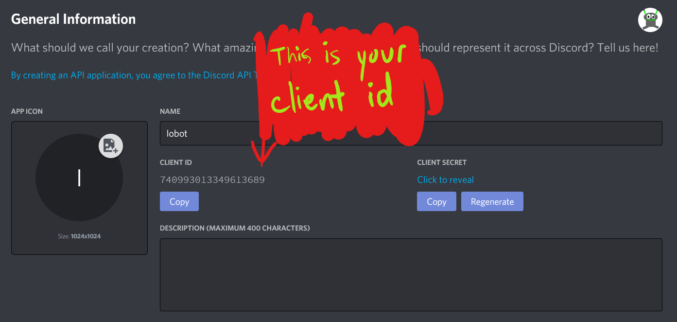 The client ID is on the “General Information” tab
