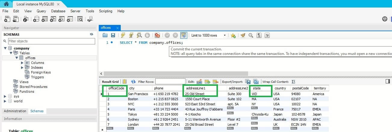 Update Fields in a MySQL Workbench Database Table Using Node.js