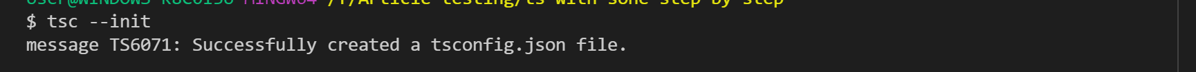 Generating tsconfig.json file
