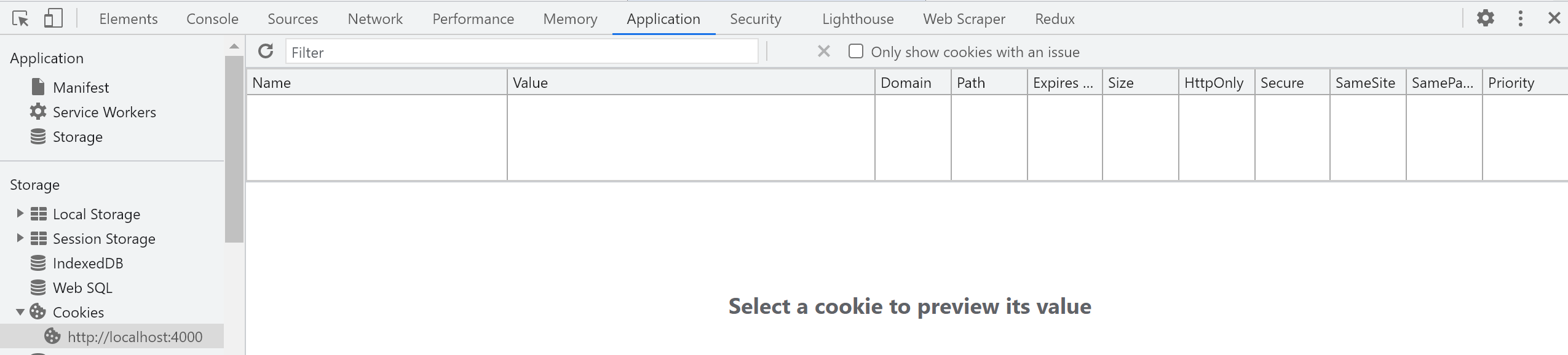 Logout clear cookies
