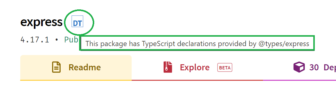 Npm types declarations