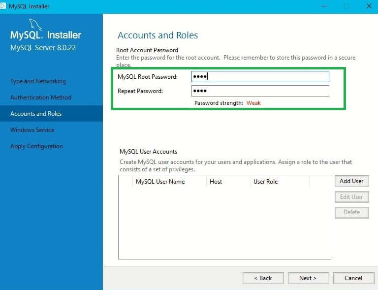 MySQL Root Password