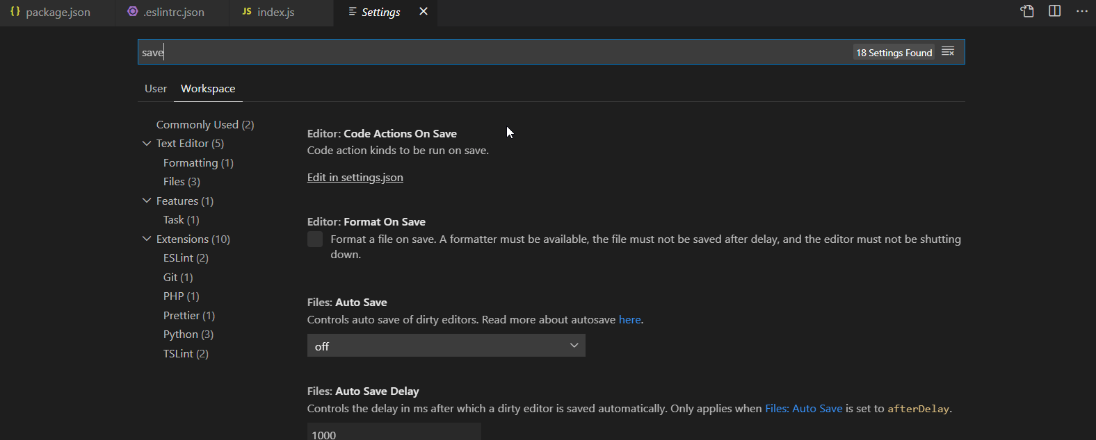 VSCode Settings