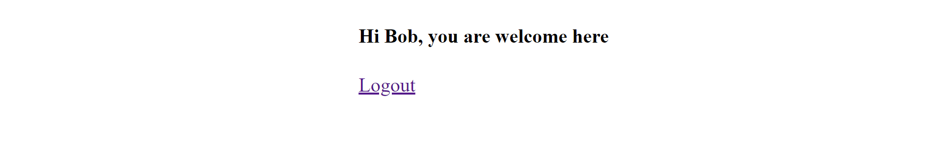 A welcome page