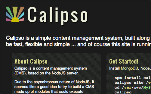 Calipso - A NodeJS CMS